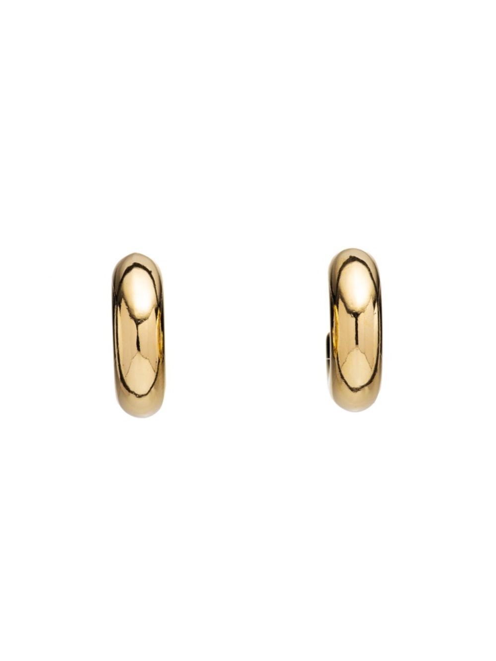 24k Gold Plated Chunky Hoop Earrings NWOT - Picture 4 of 5